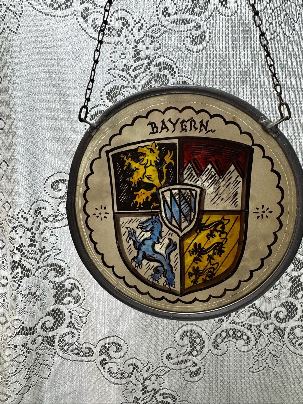 Vintage Bayern Bavaria, Germany Coat of Arms Decorative Hanging Plaque